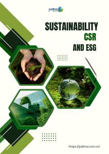 SUSTAINABILITY, CSR AND ESG
